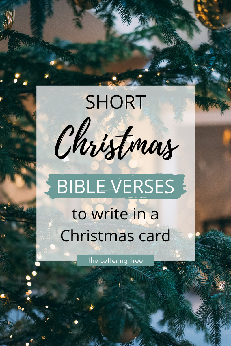 Short Christmas Bible verses to write in a card The Lettering Tree Christmas Bible Verses For Cards