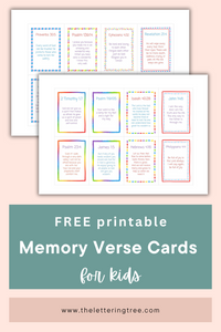 Free Printable Bible Memory Verse Cards for Kids